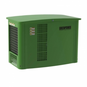 green power electric generator gasژنراتور گاز سوز گرین پاور GP19 (هم گاز شهری هم گاز مایع)  3 فاز توان 15 کیلو وات 12 ساعت دائم کار NG/LPG آب خنک 4 سیلندر