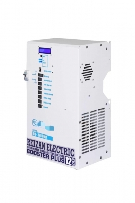 استابلایزر ریزان الکتریک  stabilizer reizan  با قدرت  12kva کیلوولت آمپر معادل 50 آمپر تیپ B مخصوص مصارف خانگی و دستگاههای پر مصرف از جمله کولرگازی و موتور خانه با محدوده ولتاژی 130 تا 280 ولت با گارانتی و خدمات پس از فروش