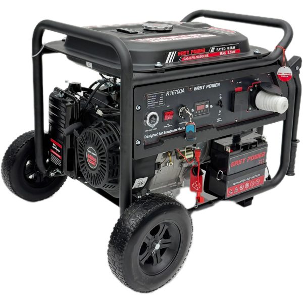 K16700A موتور برق سه گانه سوز اپن فریم 12کیلووات ایزی پاور تکفاز مدل K16700A - Image 1